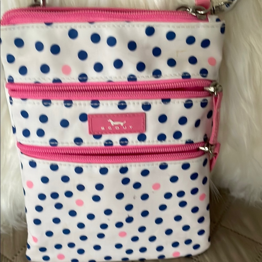 SCOUT GO LIGHTLY Polka Dot Crossbody Bag - Pink and Blue